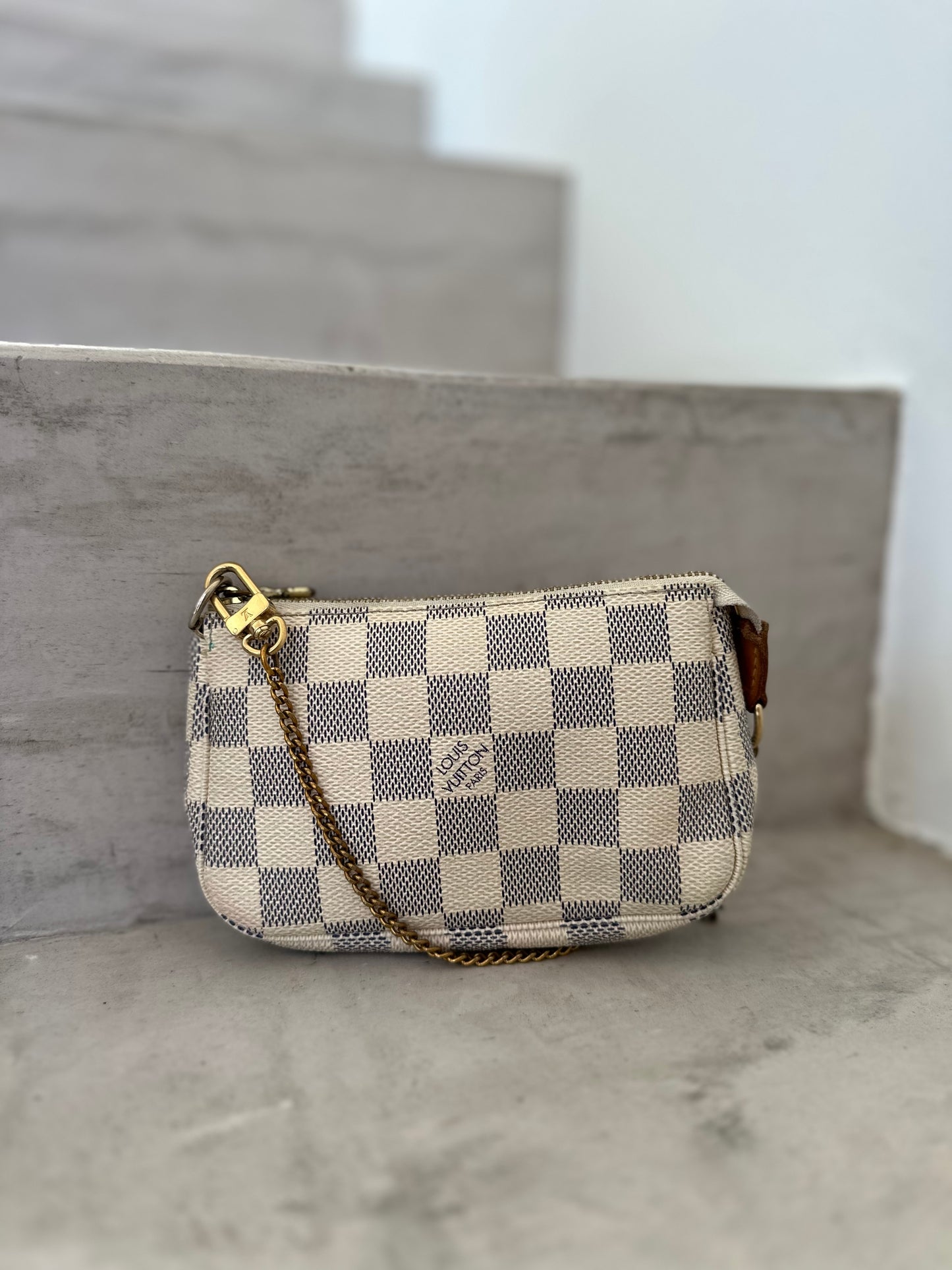 Mini Pochette damier azur